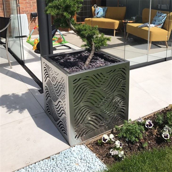 Custom Tall Metal Container Flowerpot