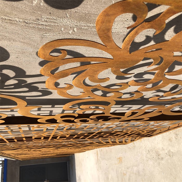Freestanding Corten Steel Screen Panel