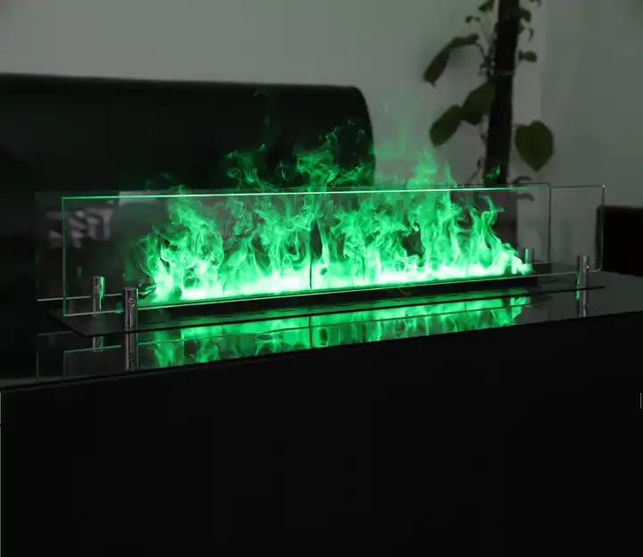Humidifier Emulates Flame Embedded Fireplace