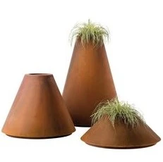 Timeless Bloom Corten Steel Outdoor Planter Pot
