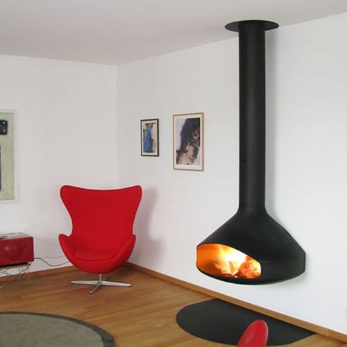 Suspended Rotating Wood-burning Fireplace Suspended Rotating Wood-burning Fireplace