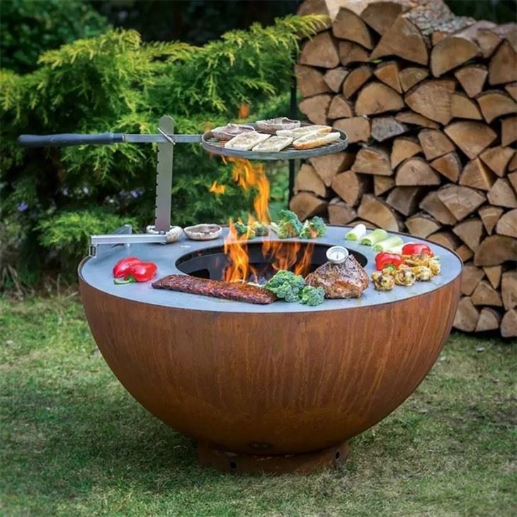 Corten Round Bbq Grills